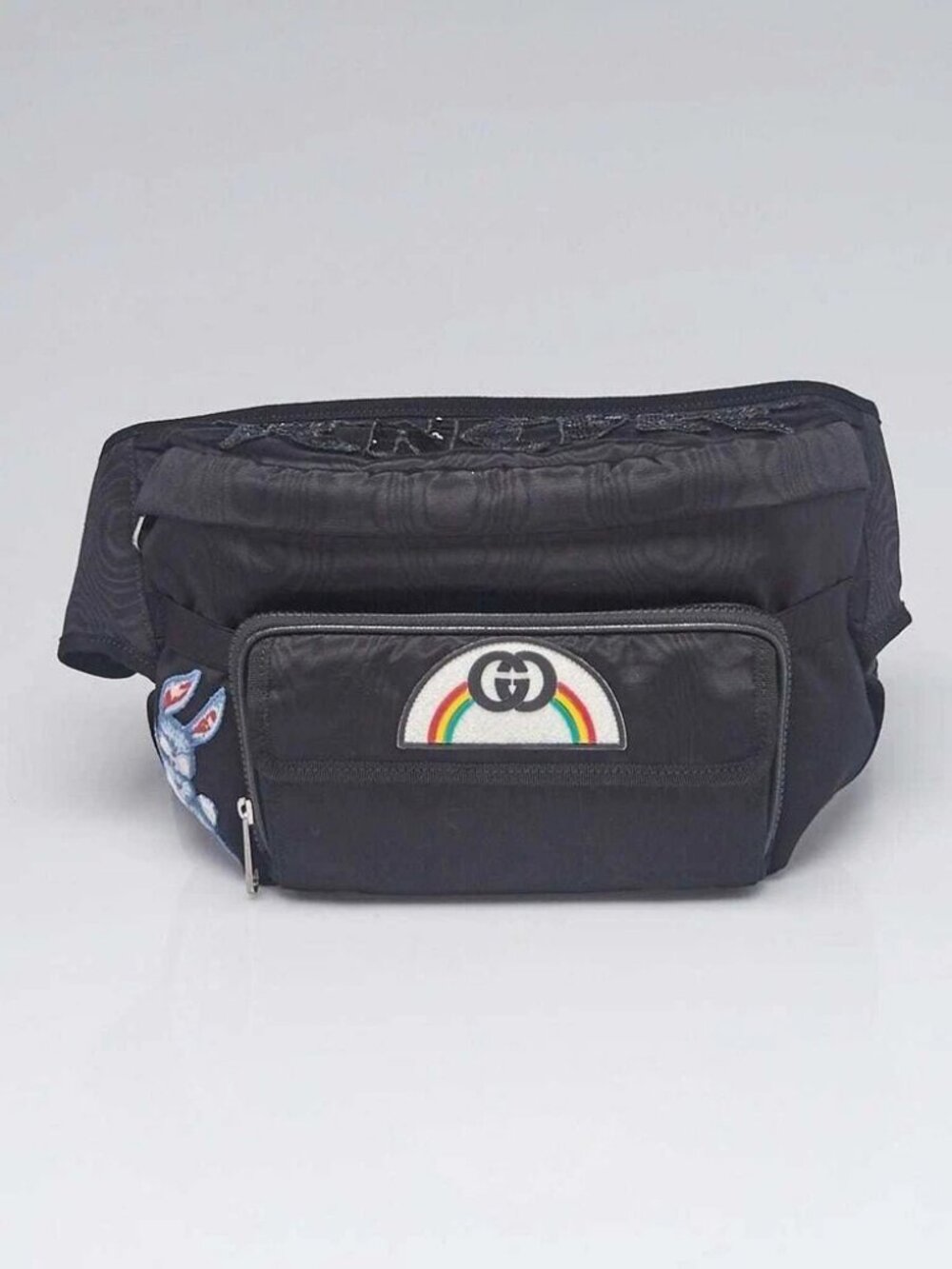 Gucci Black Nylon Retro Patch Belt/Backpack Bag